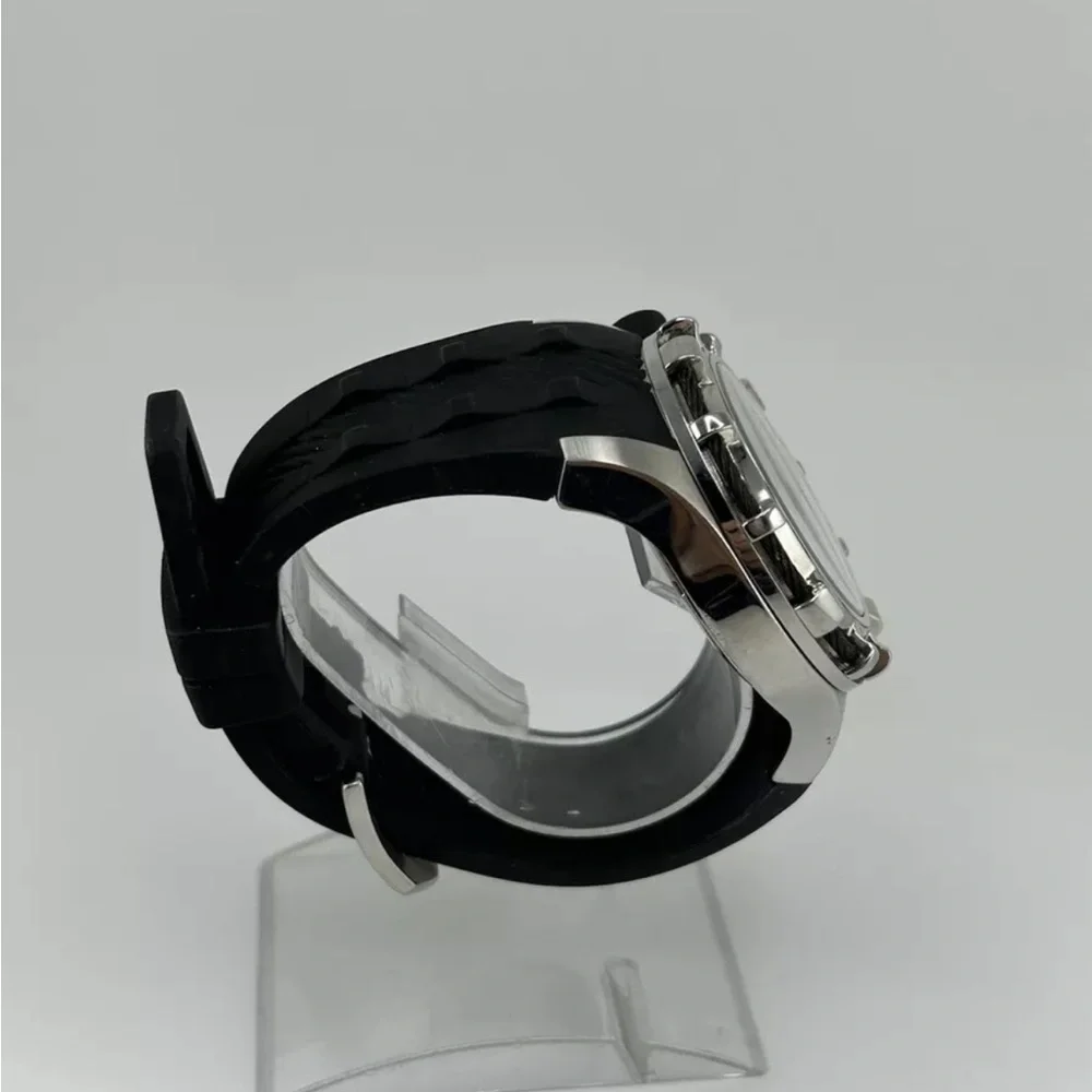 Black and Silver Wearable Smartwatch